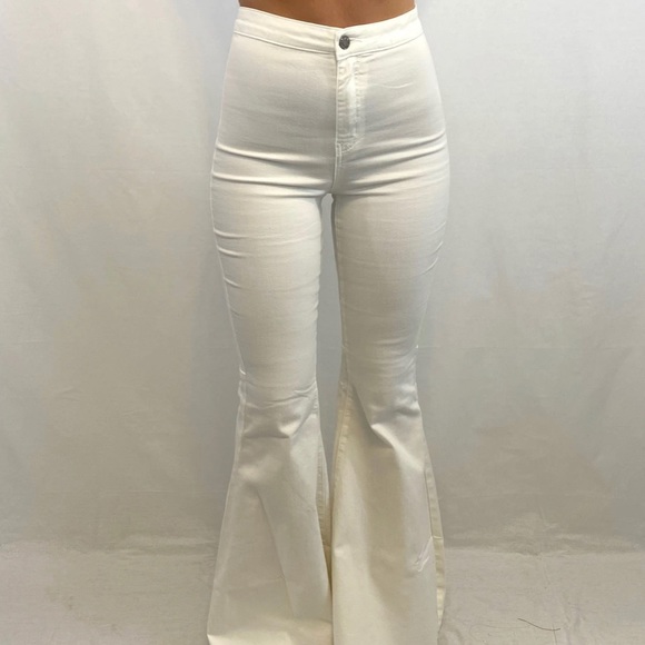 By Together Pants - White Flare Jeans